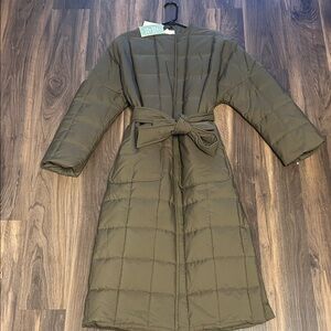 H&M Olive Quilted Coat